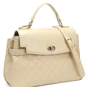 NWT Cavalli Class Tatiana Top Handle Satchel Almond